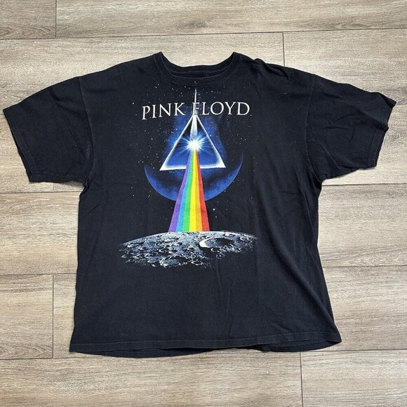Pink Floyd Dark Side Of The Moon XXL T-Shirt 2012 Liquid Blue Prism Rainbow - Picture 1 of 6